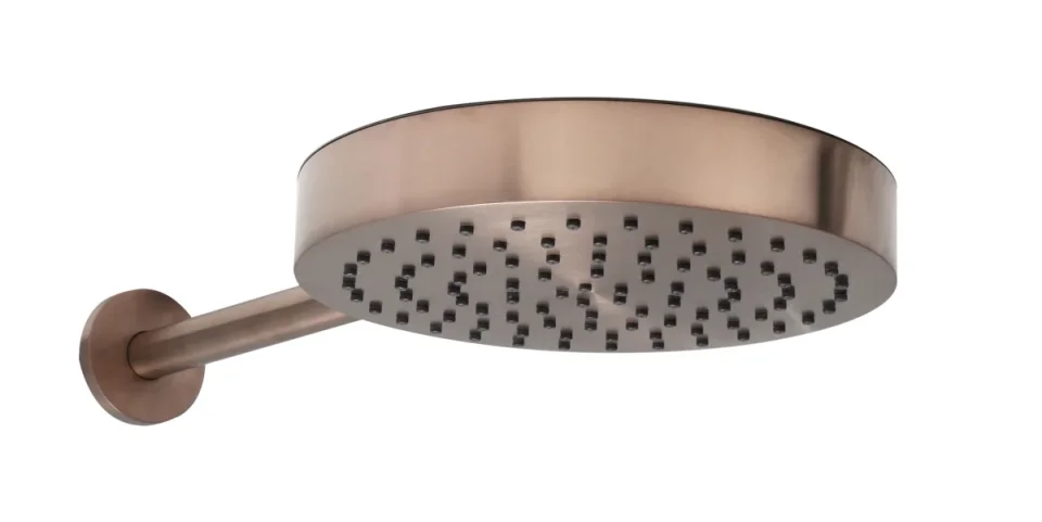 Just Taps Evo 250mm Shower Head And Arm Brushed Bronze product image - Image 1