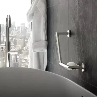 Grab Rails - Crosswater Straight Grab Bar 400mm Matt Black - Image 1