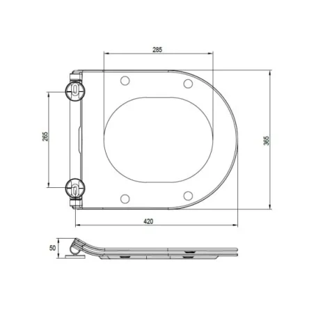 Crosswater Kai X Compact Close Coupled Toilet with Cistern and Soft Close Seat - Image 8
