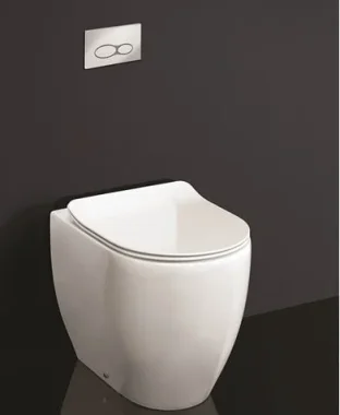 Crosswater Glide II Gloss White Back to Wall Rimless Toilet Pan and Soft Close Seat - Image 2