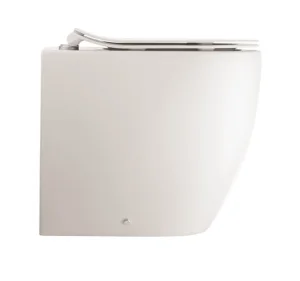 Crosswater Glide II Matt White Back to Wall Rimless Toilet Pan and Soft Close Seat