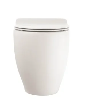 Crosswater Glide II Matt White Back to Wall Rimless Toilet Pan and Soft Close Seat - Image 4