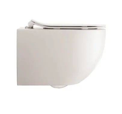 Crosswater Glide II Gloss White Wall Hung Rimless Toilet Pan and Soft Close Seat
