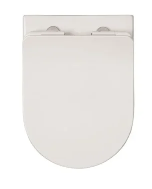 Crosswater Glide II Gloss White Wall Hung Rimless Toilet Pan and Soft Close Seat - Image 4