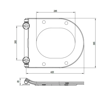 Crosswater Kai X Back to Wall Toilet Pan and Soft Close Seat - Image 3