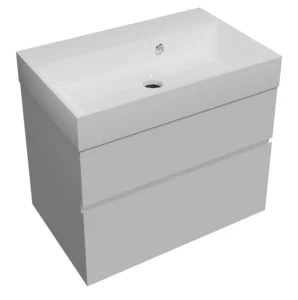 Faeber Venice 700mm Wall Mounted Basin Vanity Unit Matt White