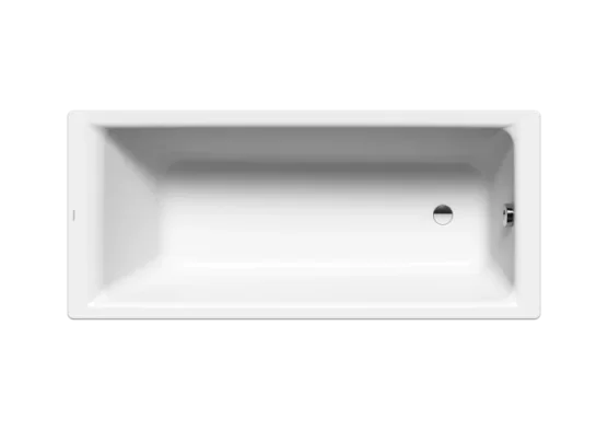 Kaldewei Puro Single Ended Shower Bath with Overflow White (Multiple Sizes) - Image 1