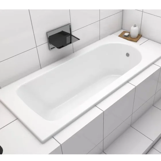 Kaldewei Saniform Single Ended Shower Bath with Overflow White (Multiple Sizes) - Image 3