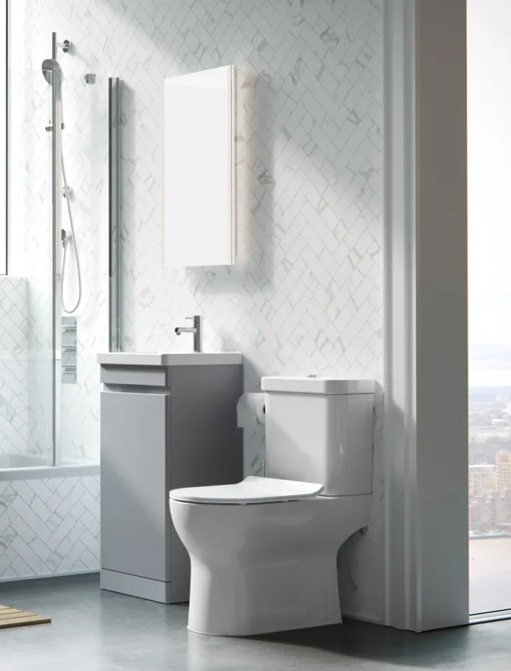 Saneux Air Close Coupled Toilet with Rimless Pan, Cistern and Soft Close Seat - Image 3