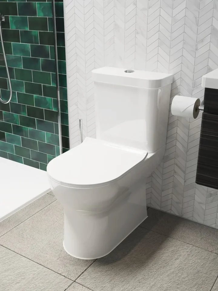 Saneux Air Close Coupled Toilet with Rimless Pan, Cistern and Soft Close Seat - Image 4