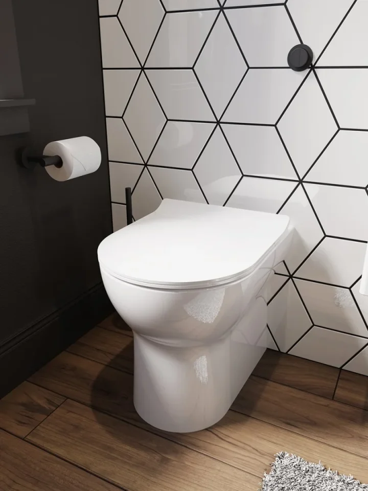 Saneux Air Back to Wall Rimless Toilet Pan and Soft Close Seat - Image 2