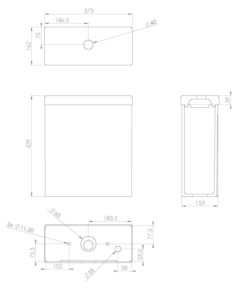 Saneux Austen Close Coupled Toilet with Rimless Pan, Cistern and Soft Close Seat - Image 7
