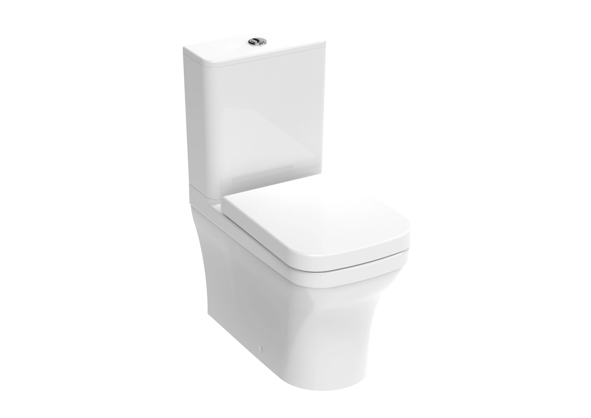 Saneux Indigo Close Coupled Toilet with Rimless Pan, Cistern and Soft Close Seat