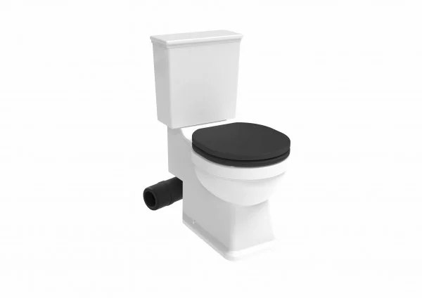 Saneux Sofia Close Coupled Left Hand Soil Exit Pan - Wels Approved - Rimless