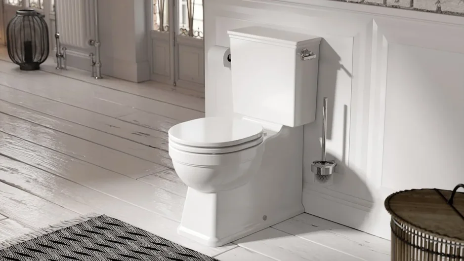 Saneux Sofia Close Coupled Toilet with Rimless Pan, Cistern and Soft Close Seat (Colours Available) - Image 2
