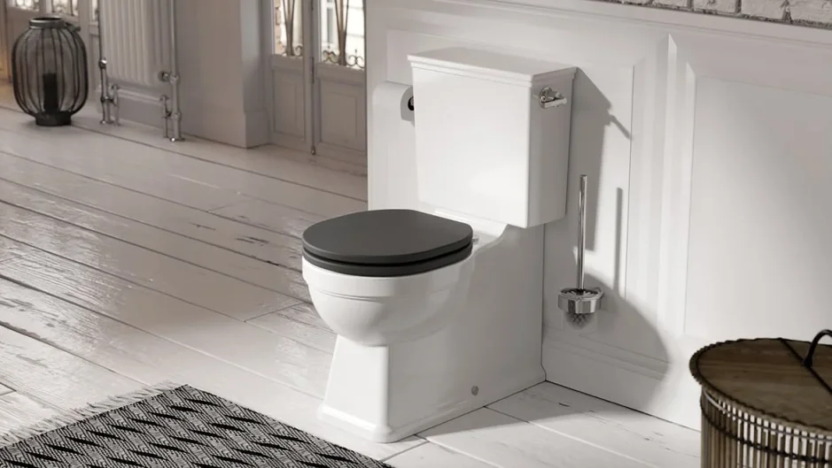 Saneux Sofia Close Coupled Toilet with Rimless Pan, Cistern and Soft Close Seat (Colours Available) - Image 5