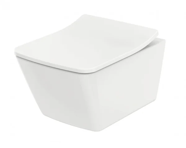 TOTO SP Washdown Square Wall Hung Rimless Toilet Pan and Soft Close Toilet Seat