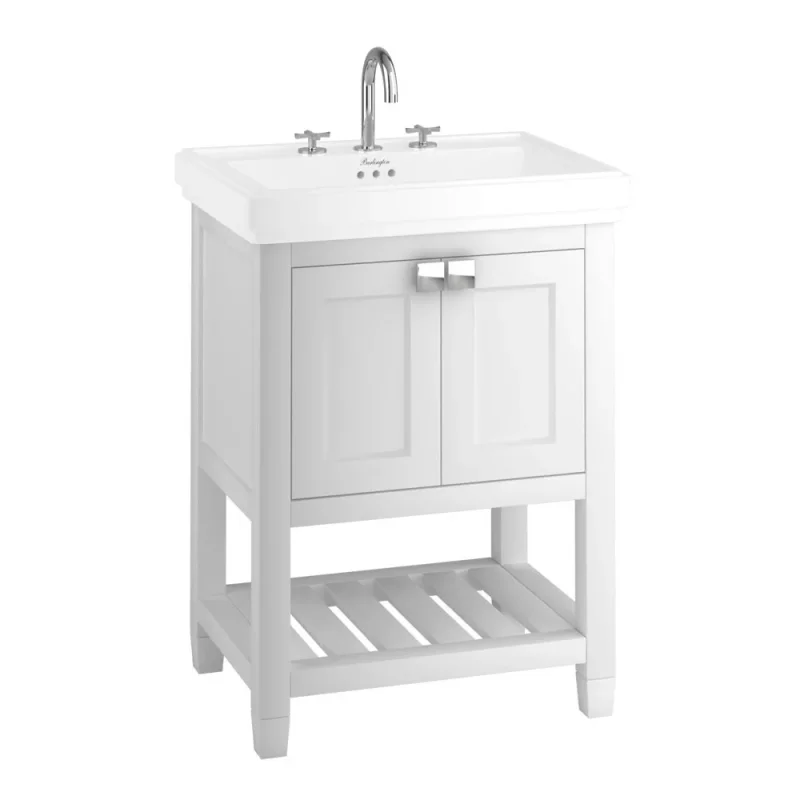 Burlington Riviera 650mm Vanity Unit White detail view - Image 1