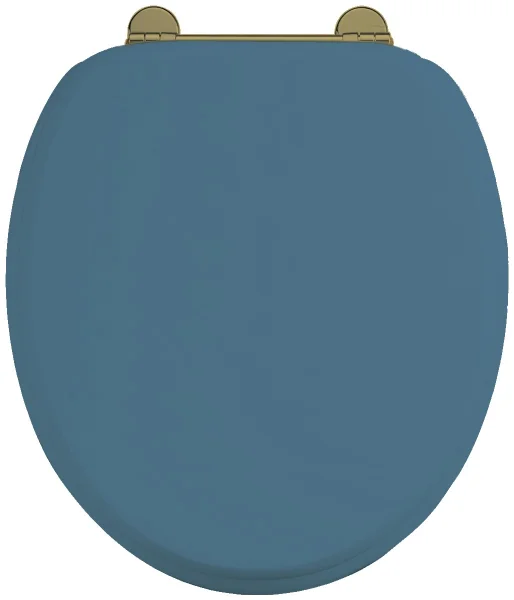 Burlington Bespoke Seat Blue With Gold Hinges