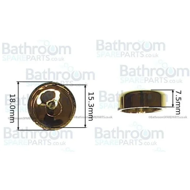 Burlington Wc Pan Fixing Screws And Covers Gold detail view - Image 2