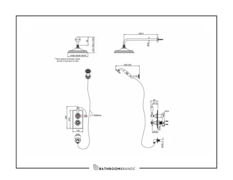 Burlington Trent 2 Outlet Concealed Divertor Shower detail view - Image 2