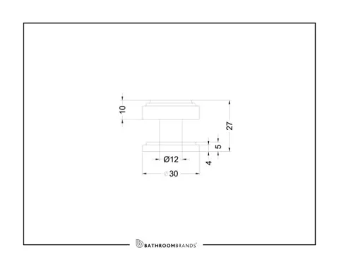 Burlington Chalfont Handle (single) Chrome detail view - Image 2