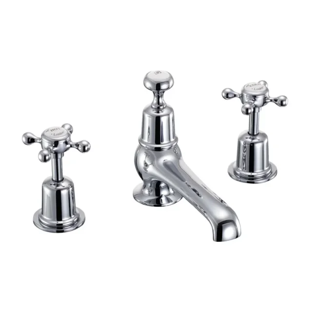 Burlington Claremont 3th Thermo Basin Mixer Chrome detail view - Image 1