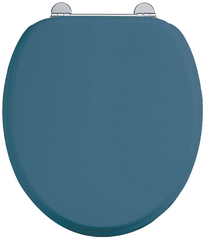 Burlington Bespoke Seat Blue With Chrome Hinges detail view - Image 1