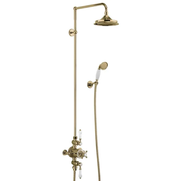 Burlington Avon 2 Outlet Shower Gold With 9" Head