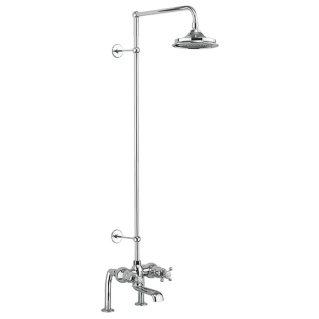 Burlington Tay Thermo Bath Shwer Mixer Deck Mount detail view - Image 1