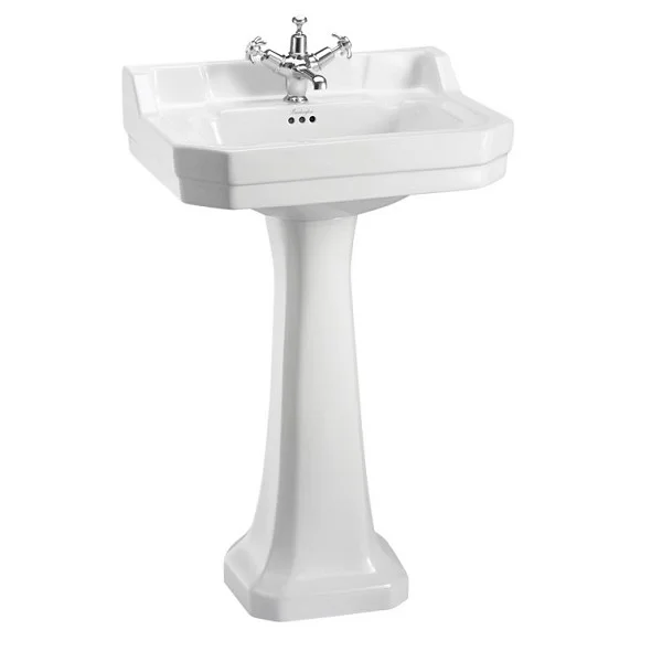 Burlington Riviera 58cm Square Basin 2th White