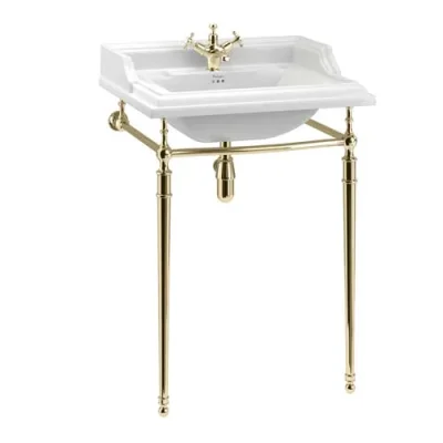 Burlington Curved Basin Stand Gold detail view - Image 1