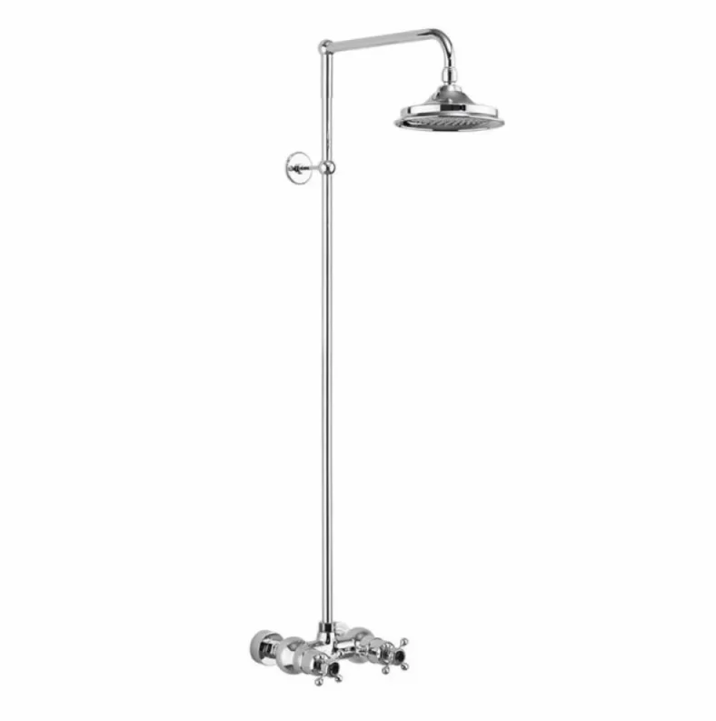 Burlington Thermostatic Exposed Shower Bar Valve Chrome detail view - Image 2
