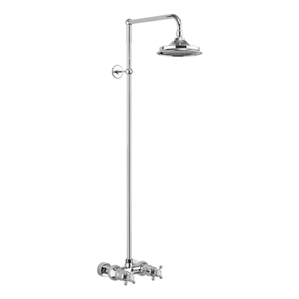 Burlington Thermostatic Exposed Shower Bar Valve Chrome