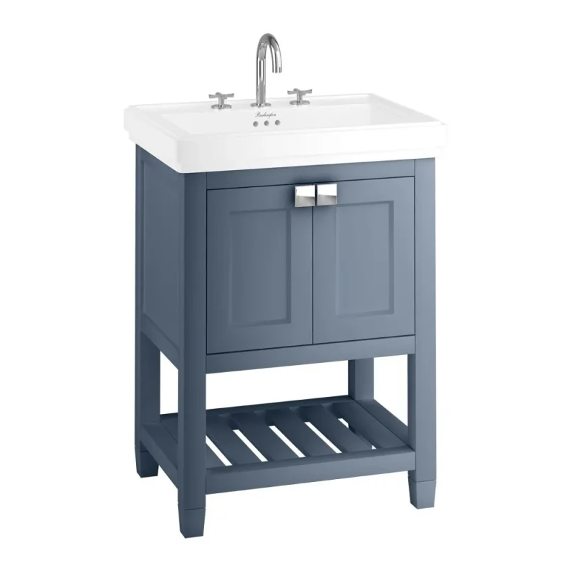 Burlington Riviera 650mm Vanity Unit Blue detail view - Image 1