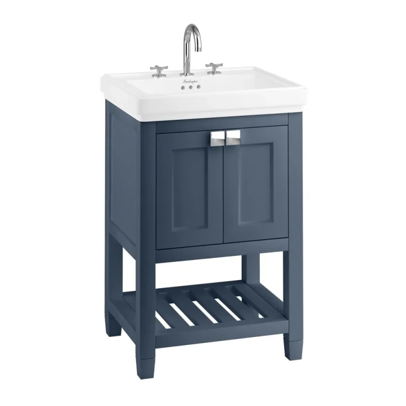 Burlington Riviera 580mm Vanity Unit Blue detail view - Image 1