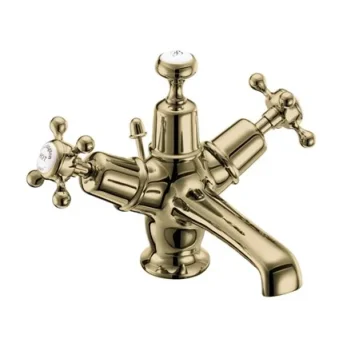 Burlington Claremont Qt Basin Mixer Puw Gold detail view - Image 1