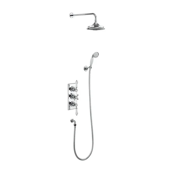 Burlington Trent 2 Outlet Concealed Shower Valve Chrome