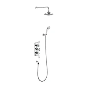 Burlington Trent 2 Outlet Concealed Shower Valve Chrome
