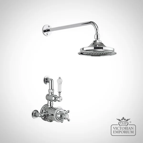 Burlington Thermostatic Exposed Shower Valve Single Chrome