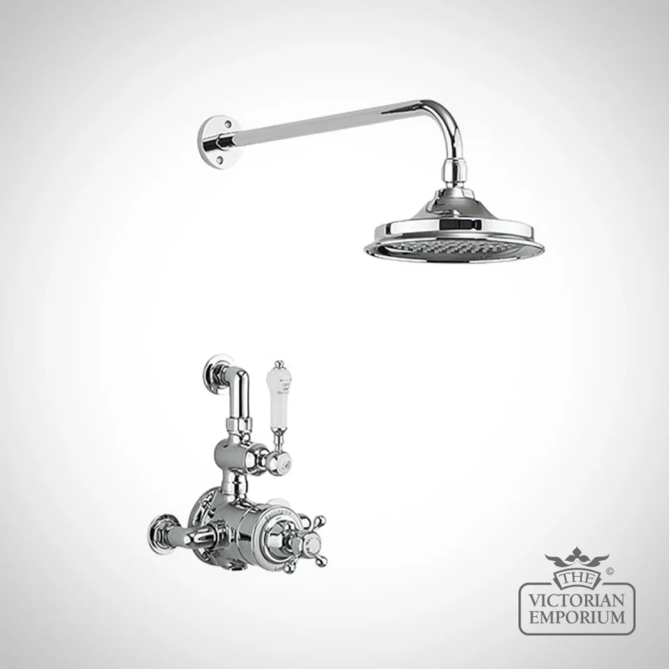 Burlington Thermostatic Exposed Shower Valve Single Chrome detail view - Image 1