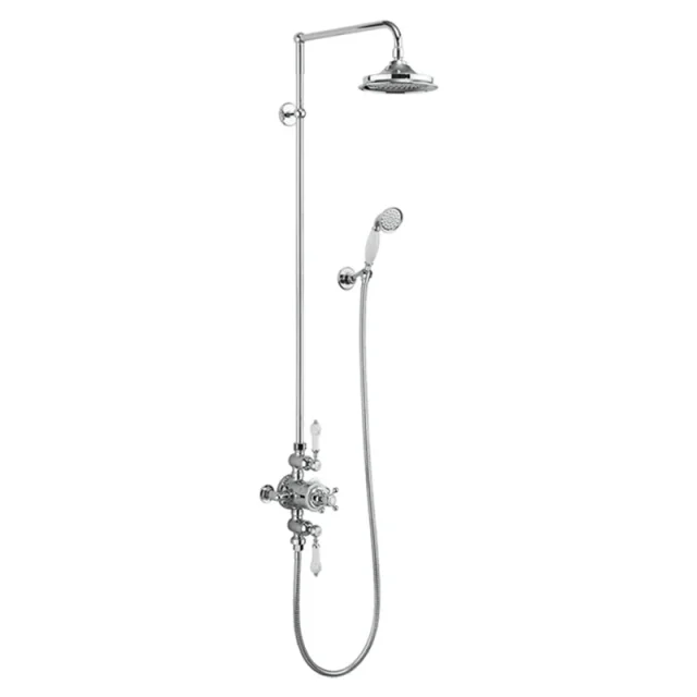 Burlington Thermostatic Exposed Shower Valve Two Outlet detail view - Image 1