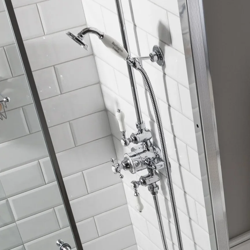 Burlington Thermostatic Exposed Shower Valve Two Outlet detail view - Image 2
