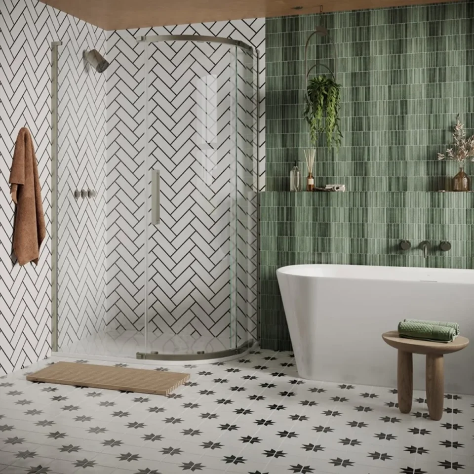 Crosswater Asura 8mm Quadrant Door 1000 X 800 Slate detail view - Image 1