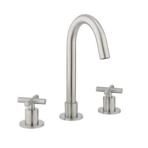 Crosswater Mpro Crosshead Basin Set Single Plate Brushed Nickel