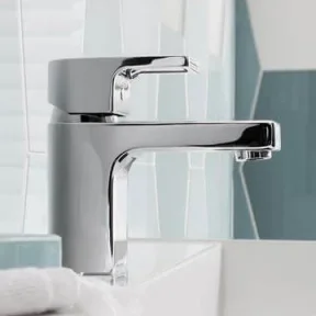 Crosswater Planet Basin Mini Monobloc With Click Clack Waste Chrome detail view - Image 2