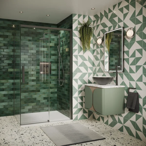 Crosswater Asura 8mm Side Panel For Sliding Door 900 Slate