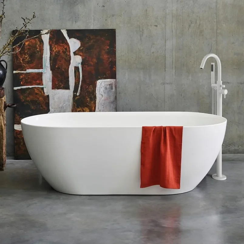 Crosswater Mpro Grande Bath White Matt detail view - Image 1