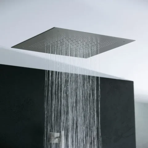 Crosswater Tranquil Recessed Shower Head Dual Flow 380mm Chrome detail view - Image 1