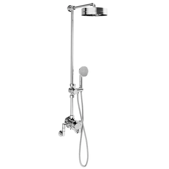 Crosswater Mpro Industrial Exposed Multi-function Shower With Handset Slider Chrome detail view - Image 1